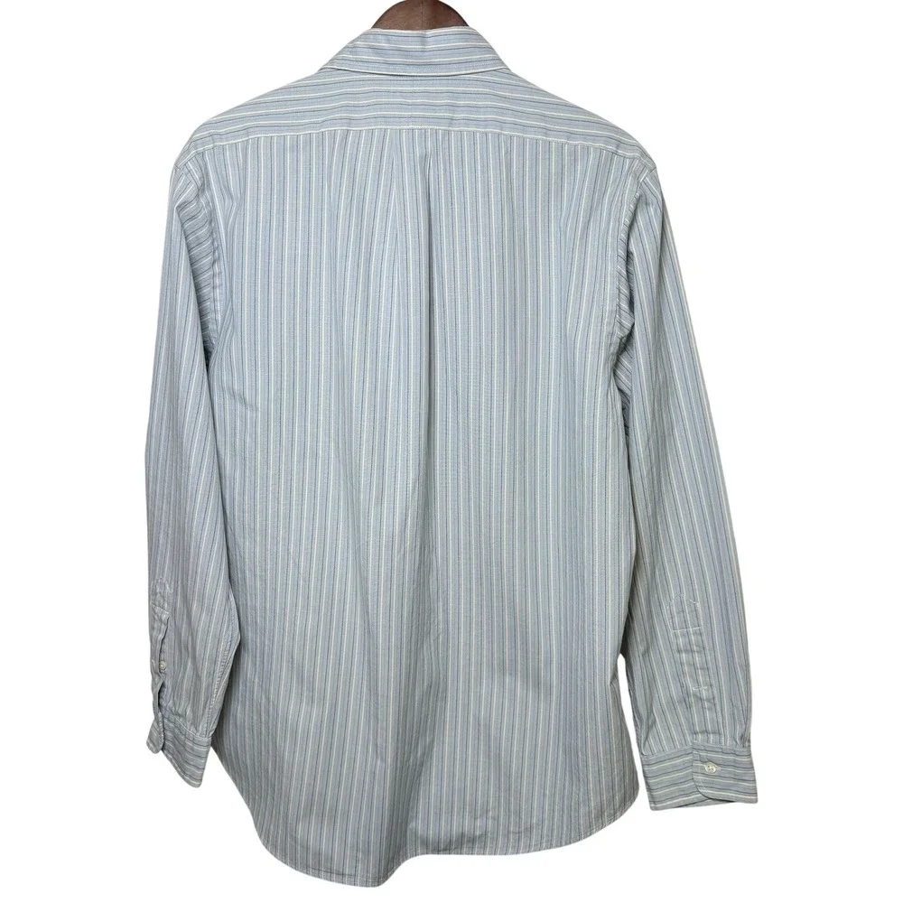 Custom Ralph Lauren Mens Blue White Striped R.L. Academy Bleecker St Shirt XL